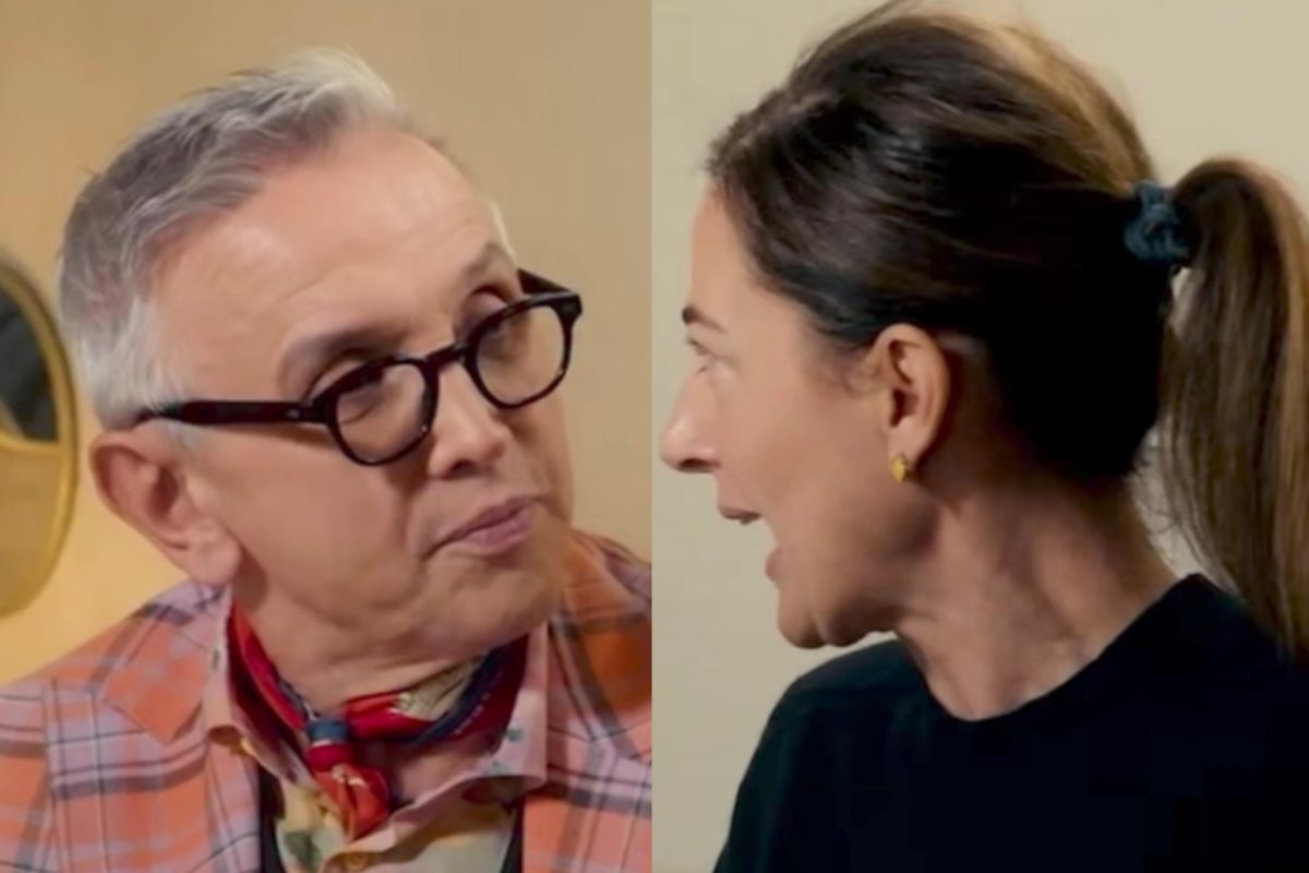 Bruno Barbieri e una concorrente di 4 Hotel