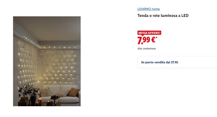 locandina lidl con luci natale