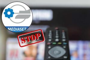 logo mediaset, stopo e telecomano