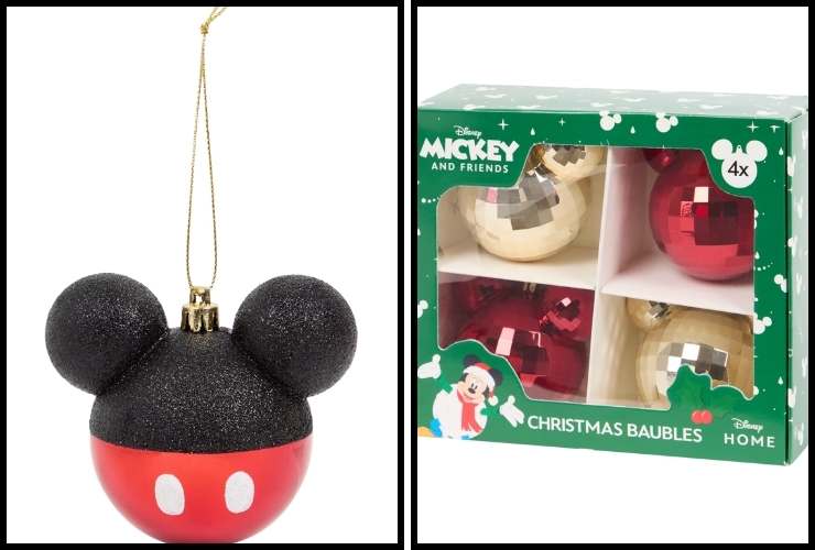 collage palline disney di Natale